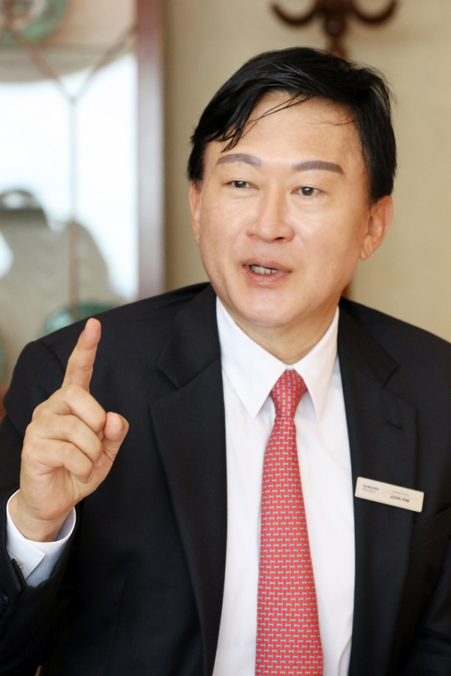 발언하는 존림 삼성바이오로직스 대표
