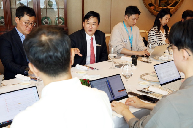 간담회 참석한 존림 삼성바이오로직스 대표