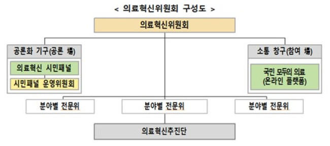 의료혁신위원회 구성도
