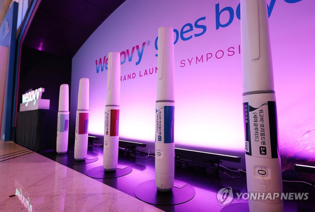 출시 행사장에 놓인 위고비 모형