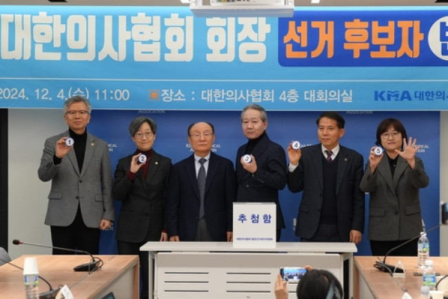 대한의사협회 회장 선거 후보자 번호 추첨